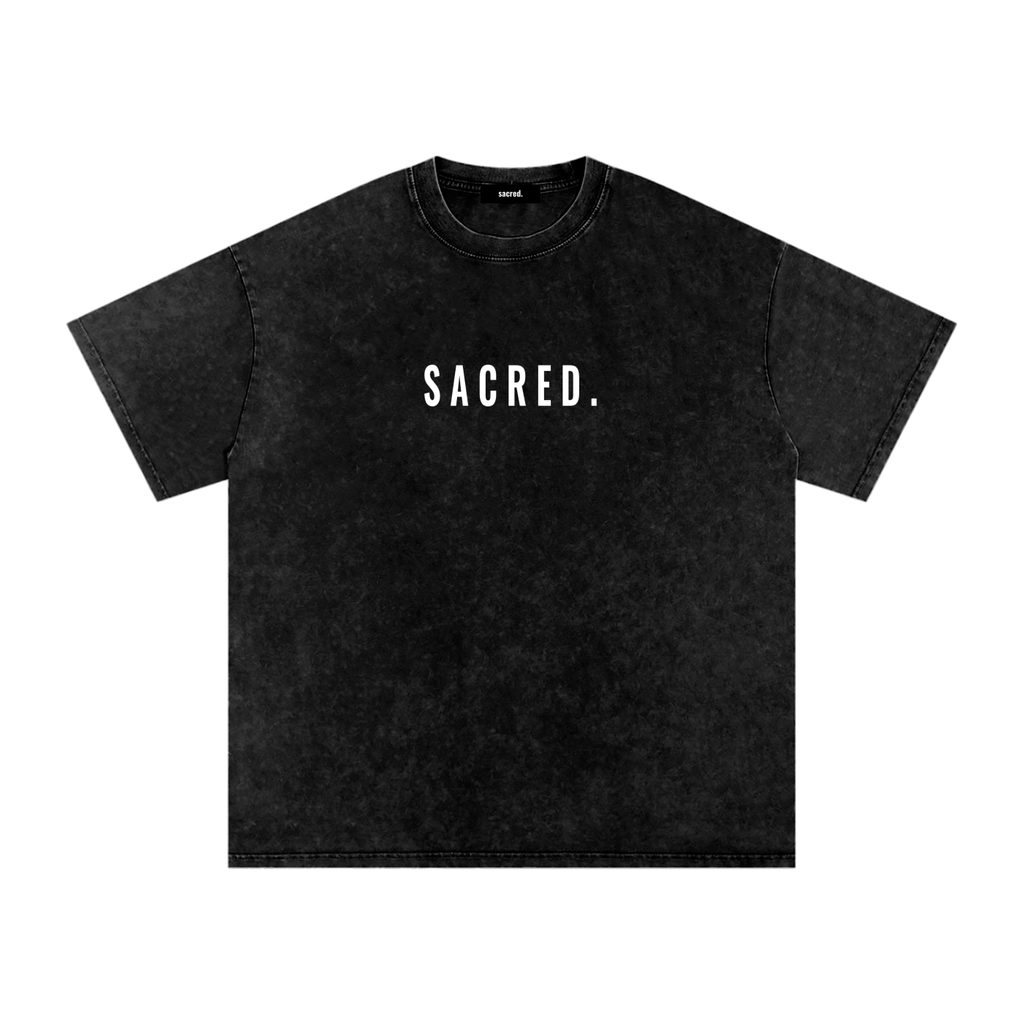 S A C R E D. Snow Washed Oversized Tee