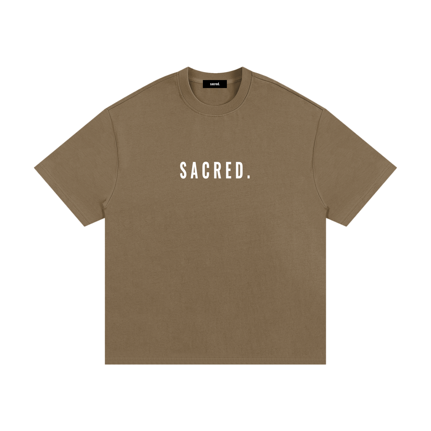 S A C R E D. Heavyweight Essential Tee — Coffee