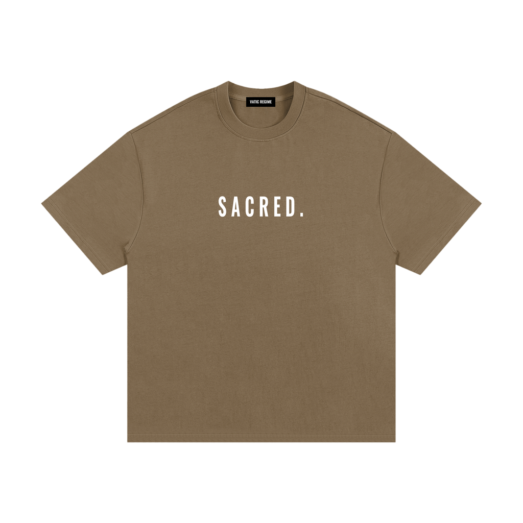 S A C R E D. Heavyweight Essential Tee — Coffee