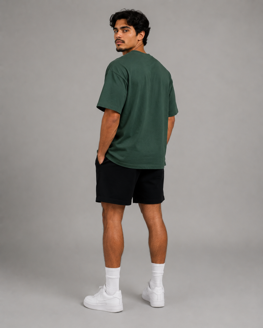 S A C R E D. Heavyweight Essential Tee — Dark Green