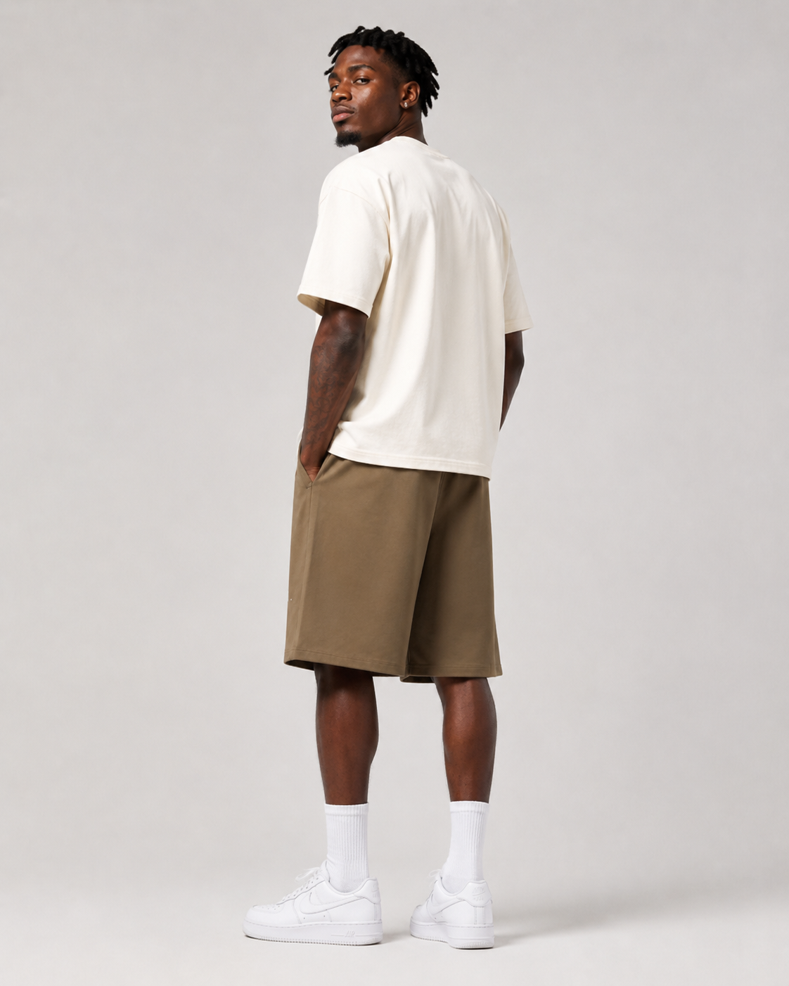 S A C R E D. Heavyweight Essential Shorts — Coffee