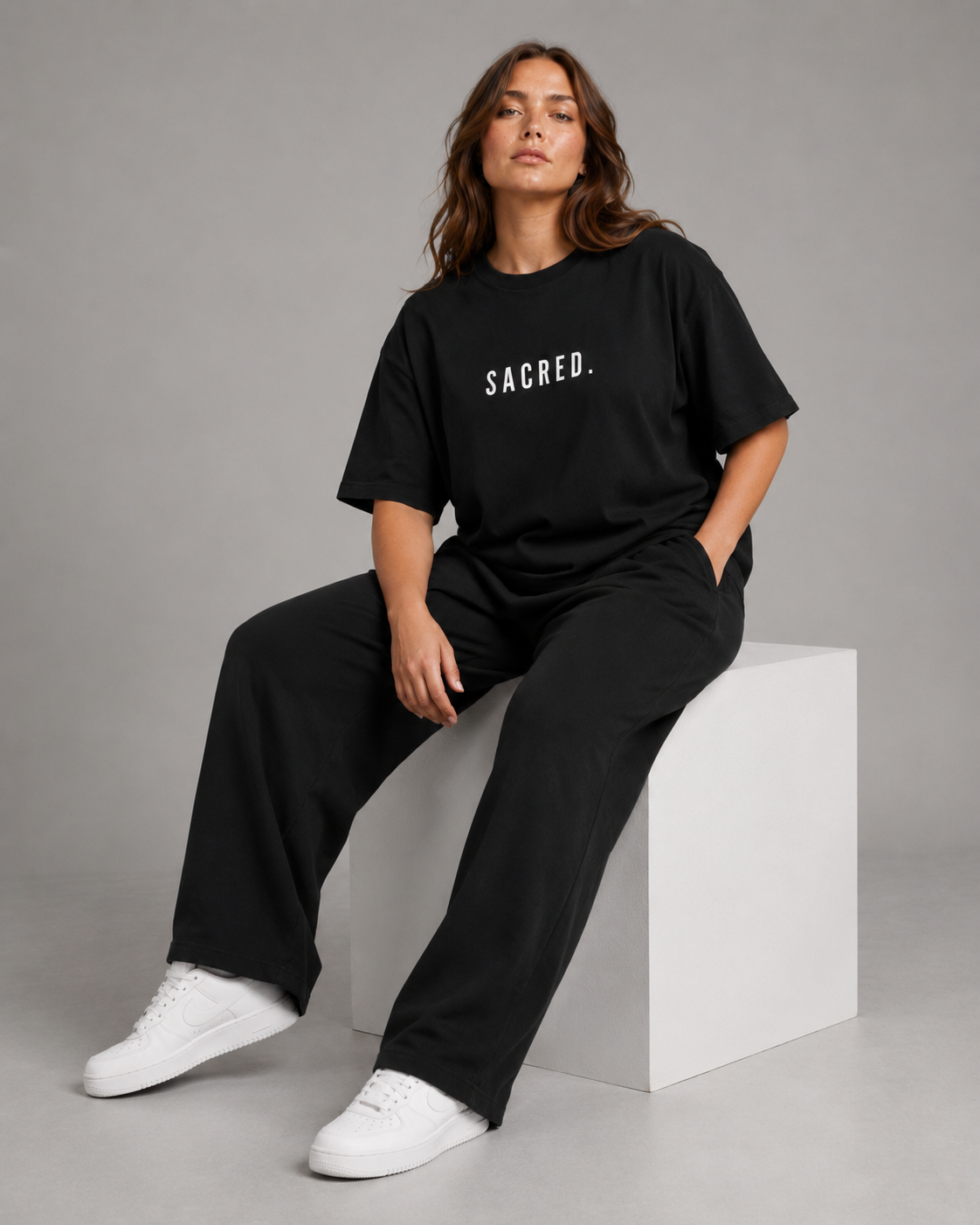 S A C R E D. Heavyweight Essential Tee — Black