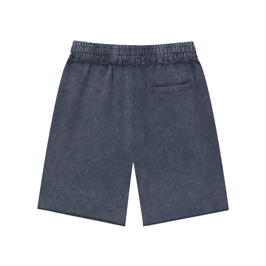 S A C R E D . Mineral Wash Raw Edge Shorts