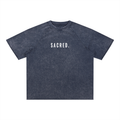S A C R E D . Mineral Wash Raw Edge Tee