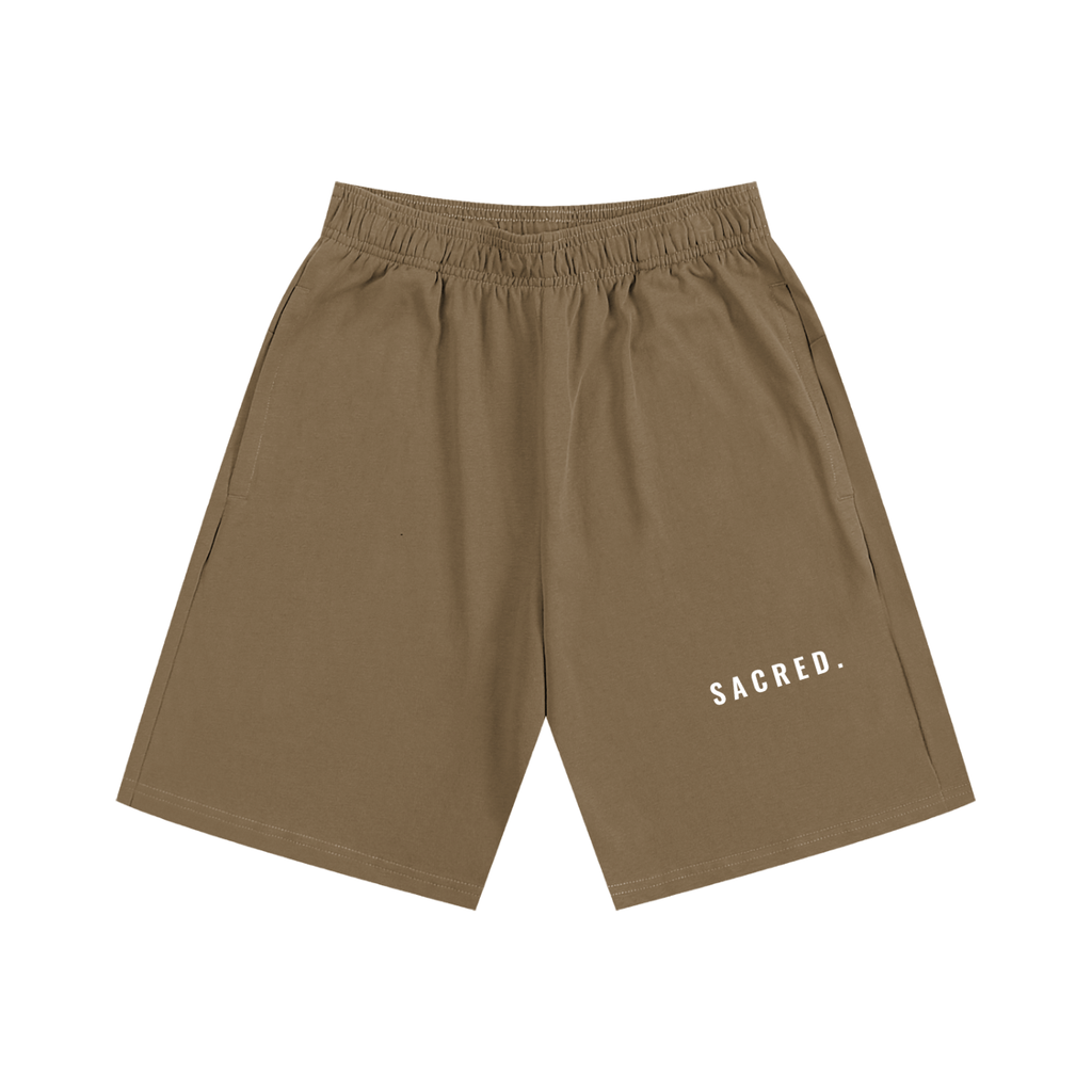 S A C R E D. Heavyweight Essential Shorts — Coffee